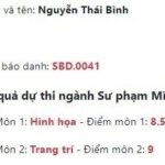 ĐIỂM THI MÔN VẼ ĐẠT ĐIỂM CAO CỦA HỌC VIÊN LUYỆN THI KHỐI V-H
