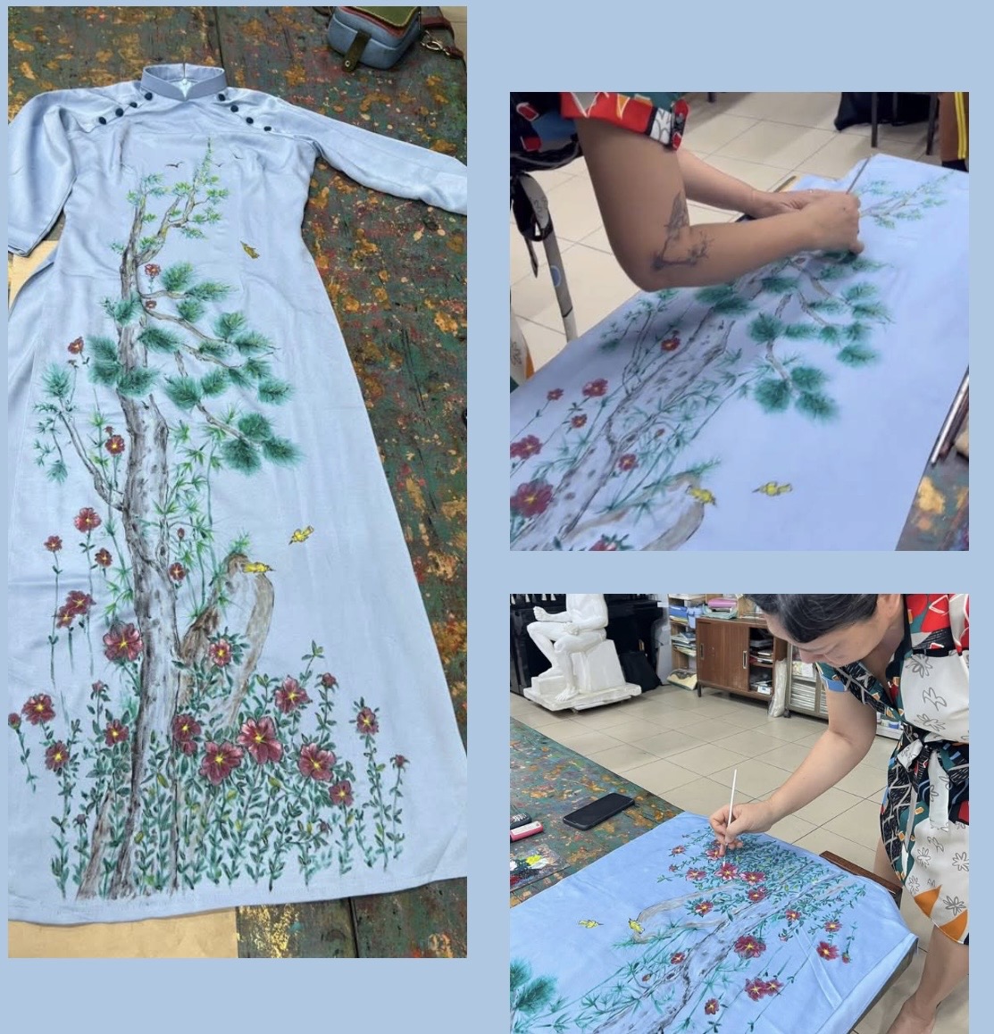 Lớp Học Vẽ Trang Trí Áo Dài Tết